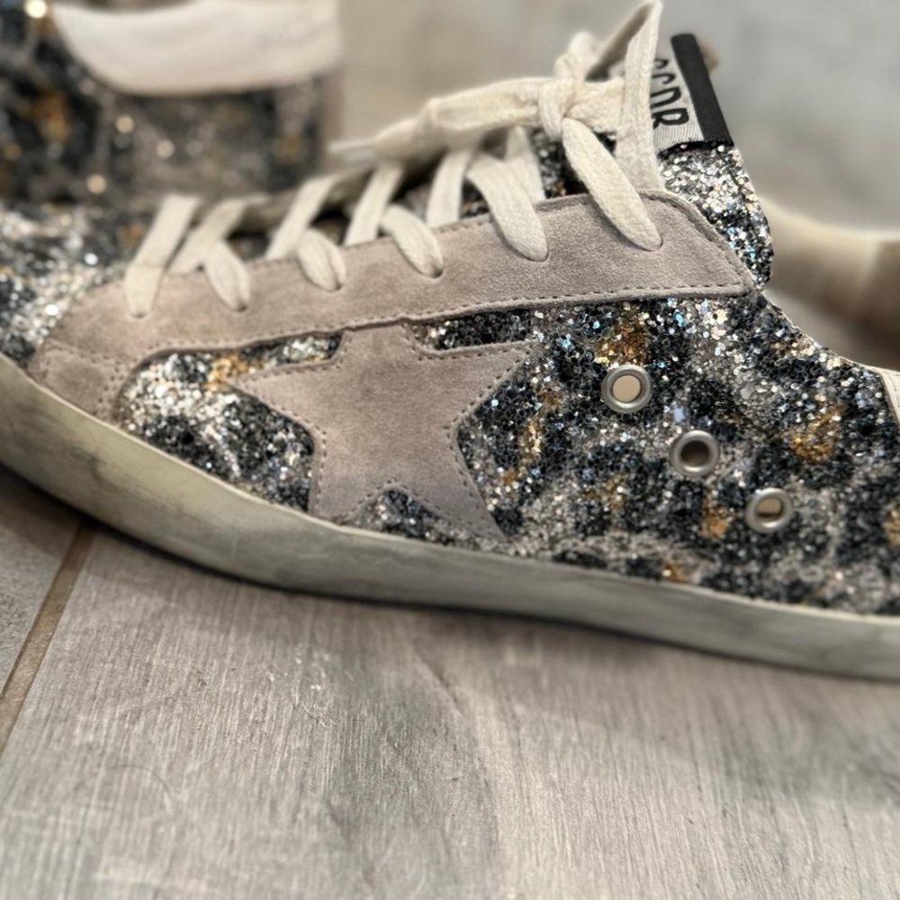 Golden Goose Women's Glitter Sneakers - Size 7.5 - Picture 4 of 7